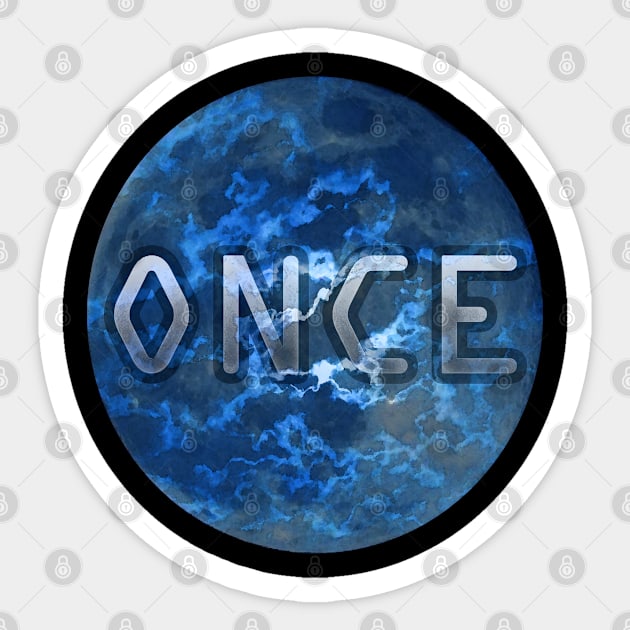 Once in a blue moon Sticker by madmonkey